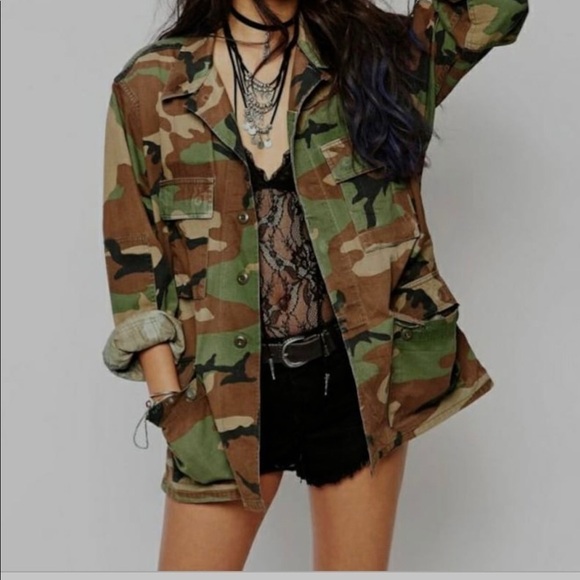 Vintage Camo Jacket Authentic Military Issued Field Jacket Unisex Camo Jacket - Picture 3 of 13